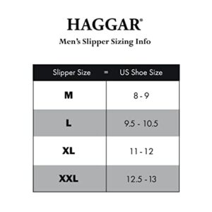 Haggar Men's Clog Slipper House Shoe Indoor/Outdoor with Memory Foam Comfort, Charcoal Felt, Large