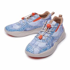 uin women's fashion sneakers lightweight walking casual comfortable art painted athletic travel shoes mijas iii-fading-blue (9.5)