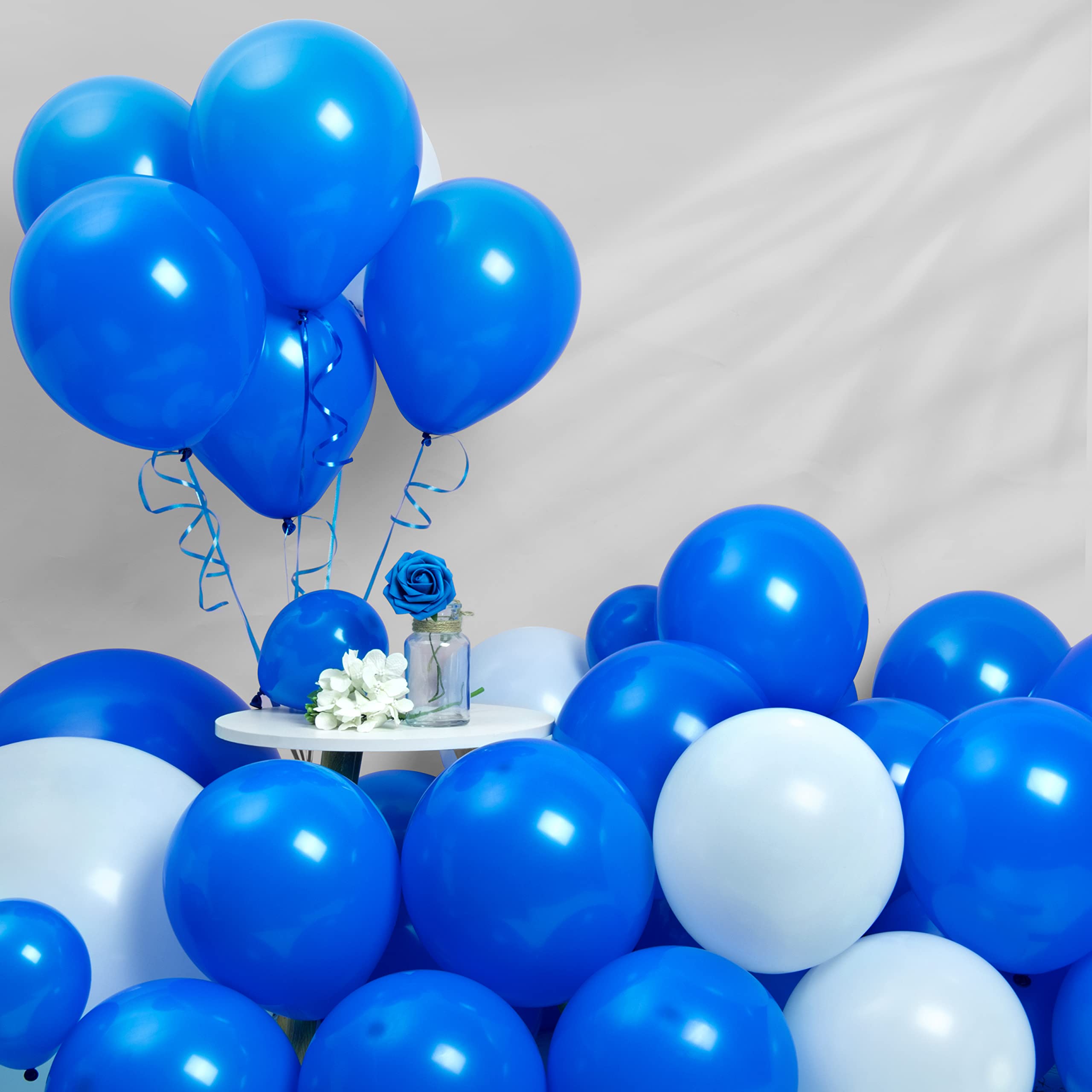 Henviro Royal Blue Party Balloons - 100 Pcs 5/10/12/18 Inch Balloons Helium Quality Latex Balloons As Birthday Party Balloons/Graduation Balloons/Valentines Day Balloons/Baby Shower/Wedding