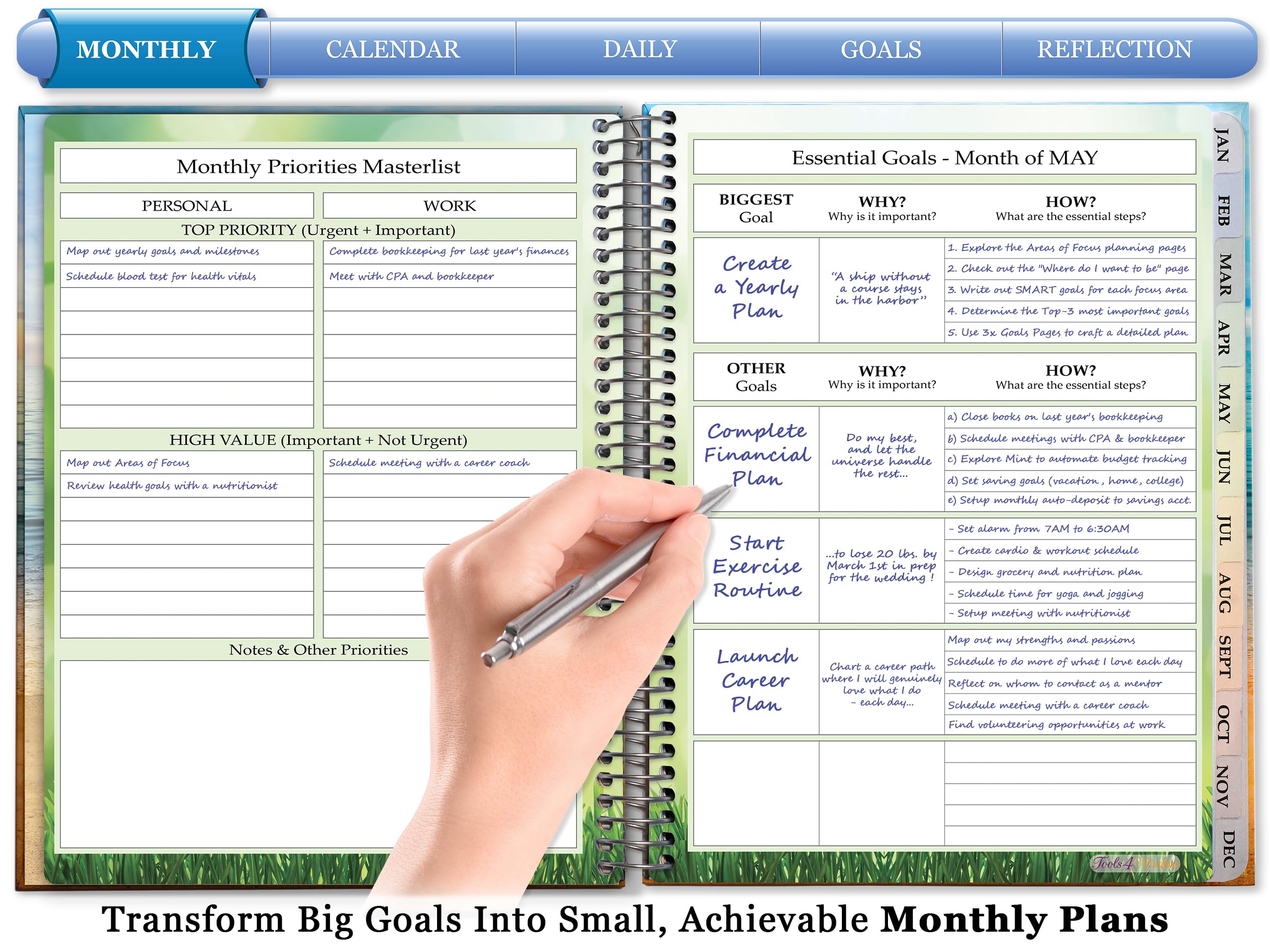 Tools4Wisdom 2024 Planner 2024 Calendar - 15 Month Dated October 2023-2024 Dec - Hardcover