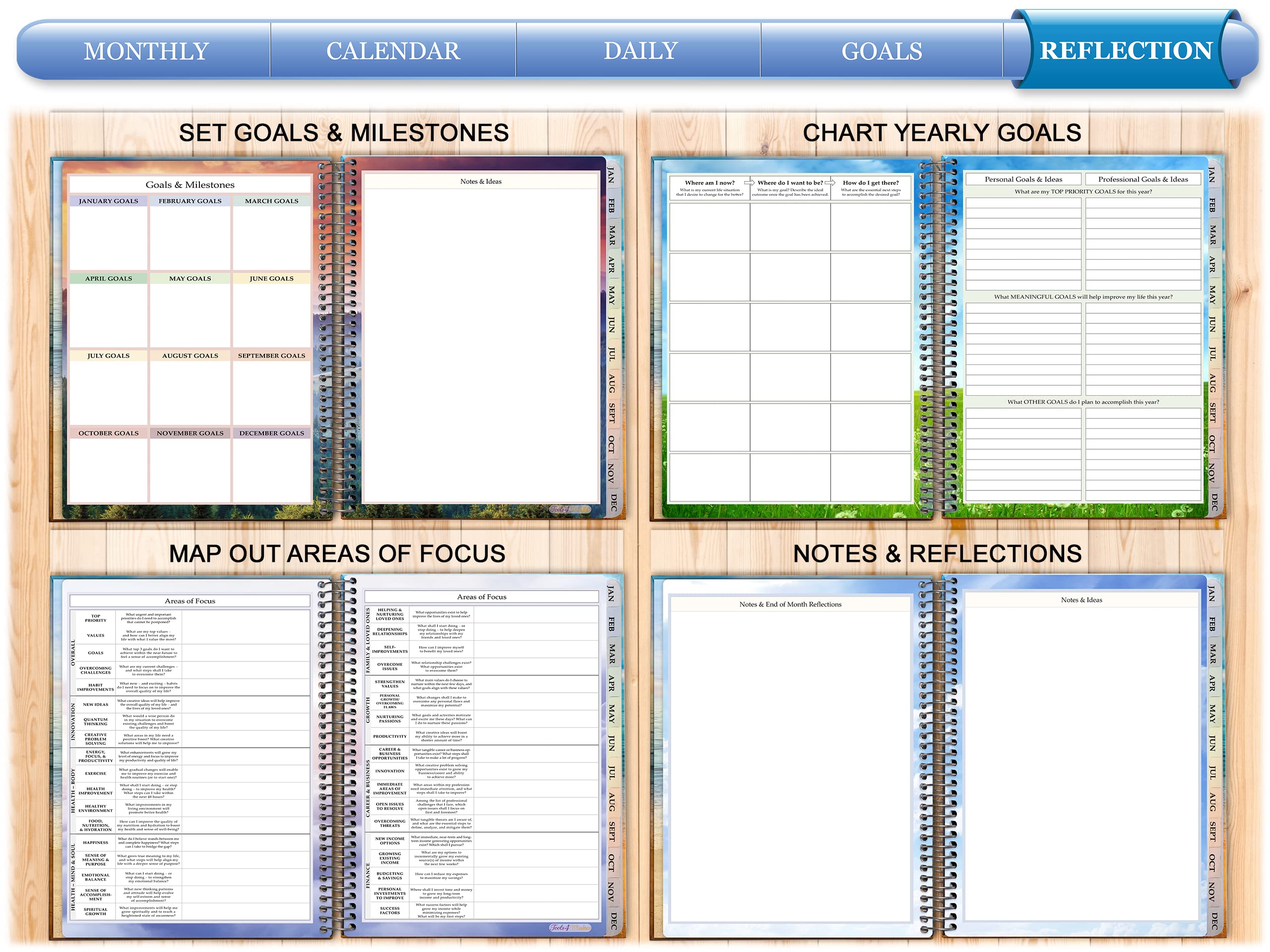 Tools4Wisdom 2024 Planner 2024 Calendar - 15 Month Dated October 2023-2024 Dec - Hardcover