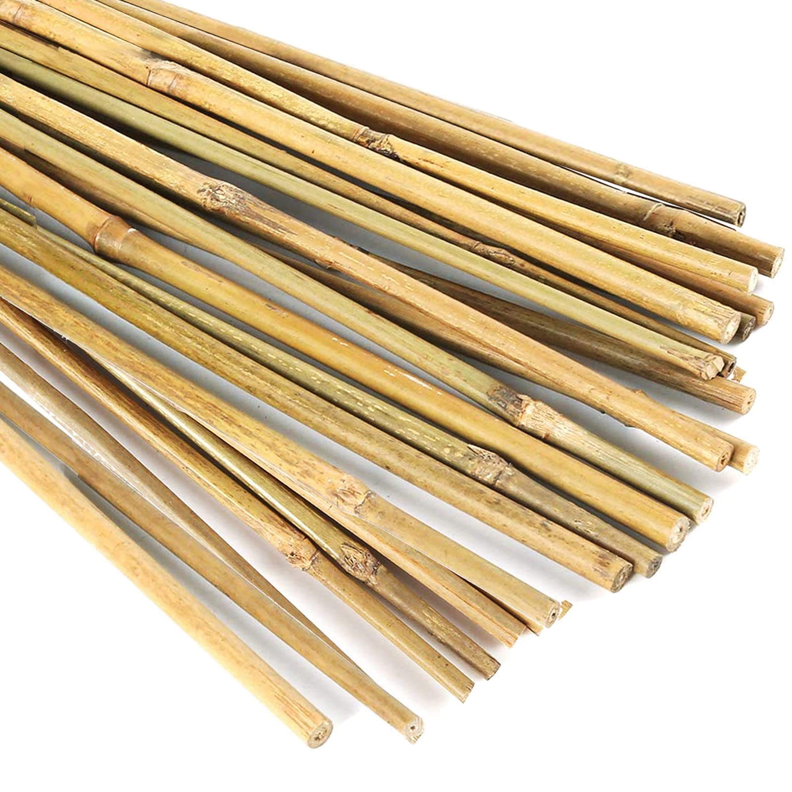 20 Pcs 18 Inch Natural Bamboo Plant Support Stakes for Indoor Plants, Bamboo Sticks Poles Garden Bamboo Stakes for Potted Plants, Tomato, Beans