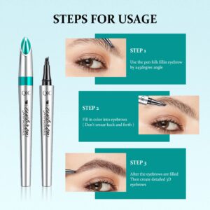 3 PCS Silk Fiber Mascara for Longer, 2 in 1 Vibely Mascara Voluminous Eyelashes,Natural Waterproof Smudge-Proof, All Day Exquisitely Long, Smudge-Proof Eyelashes with Eyeliner and Eyebrow Pencil (3 Pack)