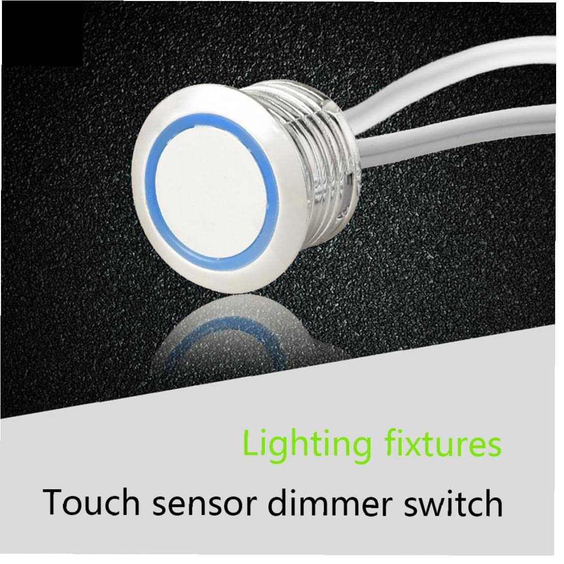 Ruluti Led Dimmer 5v 12v 24v Recessed Touch Sensor Switch Button Control Stepless Dimmable Switch for Led Strip DIY Bed Closet Cabinet