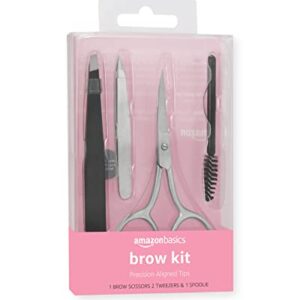 Amazon Basics 4 Piece Brow Kit, black