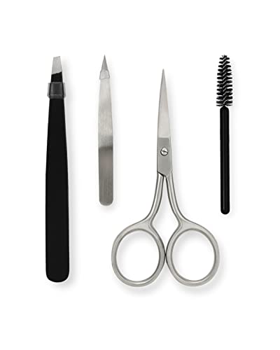 Amazon Basics 4 Piece Brow Kit, black