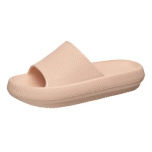 c&c california women's comfy foam pillow cloud slides non-slip quick drying indoor outdoor sandals in nude size: 11