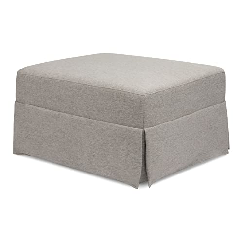 Namesake Crawford Gliding Ottoman in Performance Grey Eco-Weave, Water Repellent & Stain Resistant, Greenguard Gold & CertiPUR-US Certified