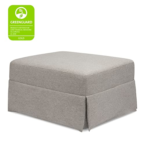 Namesake Crawford Gliding Ottoman in Performance Grey Eco-Weave, Water Repellent & Stain Resistant, Greenguard Gold & CertiPUR-US Certified