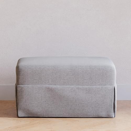 Namesake Crawford Gliding Ottoman in Performance Grey Eco-Weave, Water Repellent & Stain Resistant, Greenguard Gold & CertiPUR-US Certified