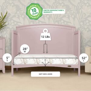 Dream On Me Classic Design Steel Grey Toddler Bed with Twilight Greenguard Gold Certified Spring Mattress