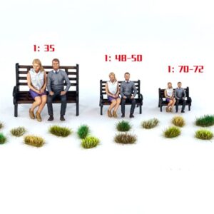 78 Pcs Static Grass Tuft Model Bushy Tufts Lowland Shrubs Tuft Terrain Model Kit for DIY Model Railway Train Landscape Fairy Garden Diorama Scenery (Set B)