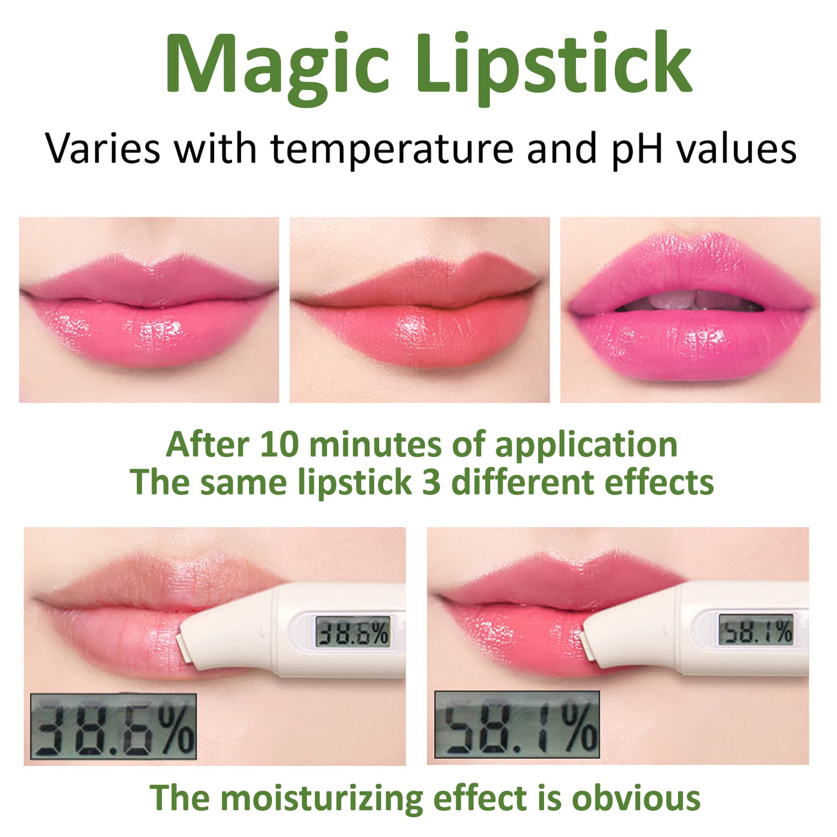LZYLLS 6 Pack Aloe Vera Lipstick,Long Wear Nourishing Lip stick,Waterproof Moisturizing Color Changing Lip Balm Lipstick,Lip Gloss,Magic Temp Color Change Matte Lip Gloss Makeup