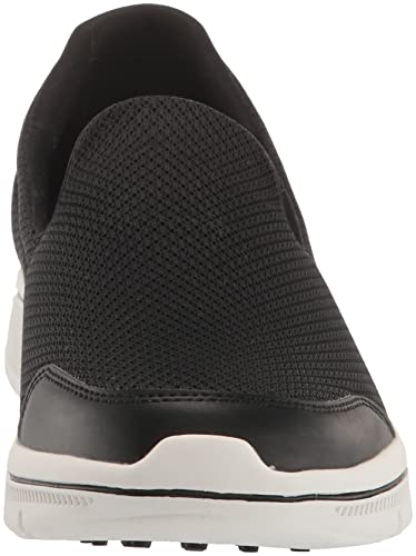 Skechers Women's Arch Walk Relaxed Fit Slip On Golf Shoe Sneaker, Black/White, 8.5