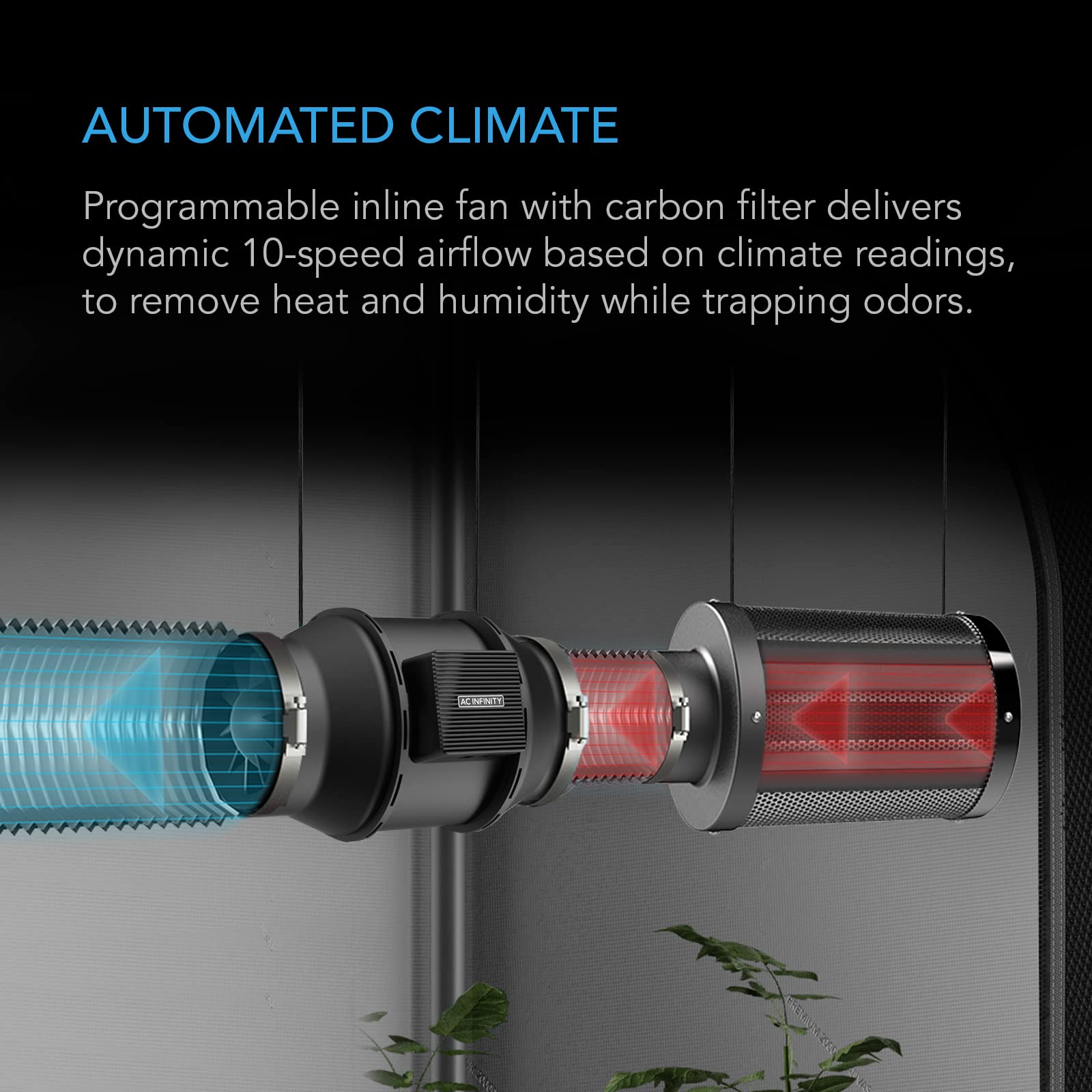 AC Infinity Advance Grow System 3x3, 3-Plant Kit, WiFi-Integrated Grow Tent Kit, Automate Ventilation, Circulation, Schedule Full Spectrum Samsung LM301B LED Grow Light, 2000D Mylar Tent