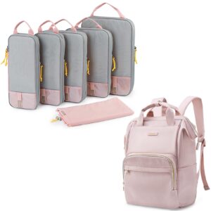 bagsmart packing cubes & laptop backpack