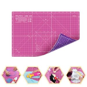 cutting mat a3 around 12" x 18", self healing cutting mat double sided 5-ply cutting mats for crafts, fabric, sewing, quilting, workbench, scrapbooking, projects, pink/purple -shiny merry