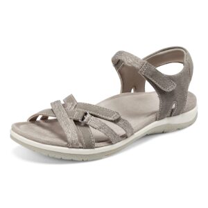 earth origins women’s sofia sandals for casual, walking and everyday - granite - 7.5