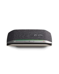 poly sync 20 usb-a personal portable smart speakerphone (plantronics) - connect to mobile via bluetooth, pc/mac via included usb-a cable - noise/echo reduction - works w/teams, zoom - amazon exclusive