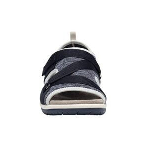 Earth Origins Women’s Saco Sandals for Casual, Walking and Everyday - Navy - 7 Wide