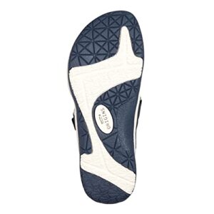 Earth Origins Women’s Saco Sandals for Casual, Walking and Everyday - Navy - 7 Wide
