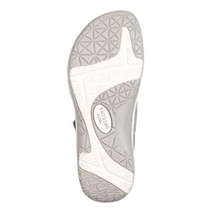 Earth Origins Women’s Saco Sandals for Casual, Walking and Everyday - Grey Multi - 9