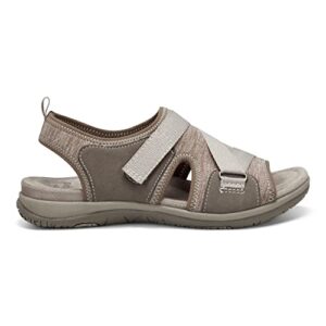 Earth Origins Women’s Saco Sandals for Casual, Walking and Everyday - Brown Multi - 6 Wide