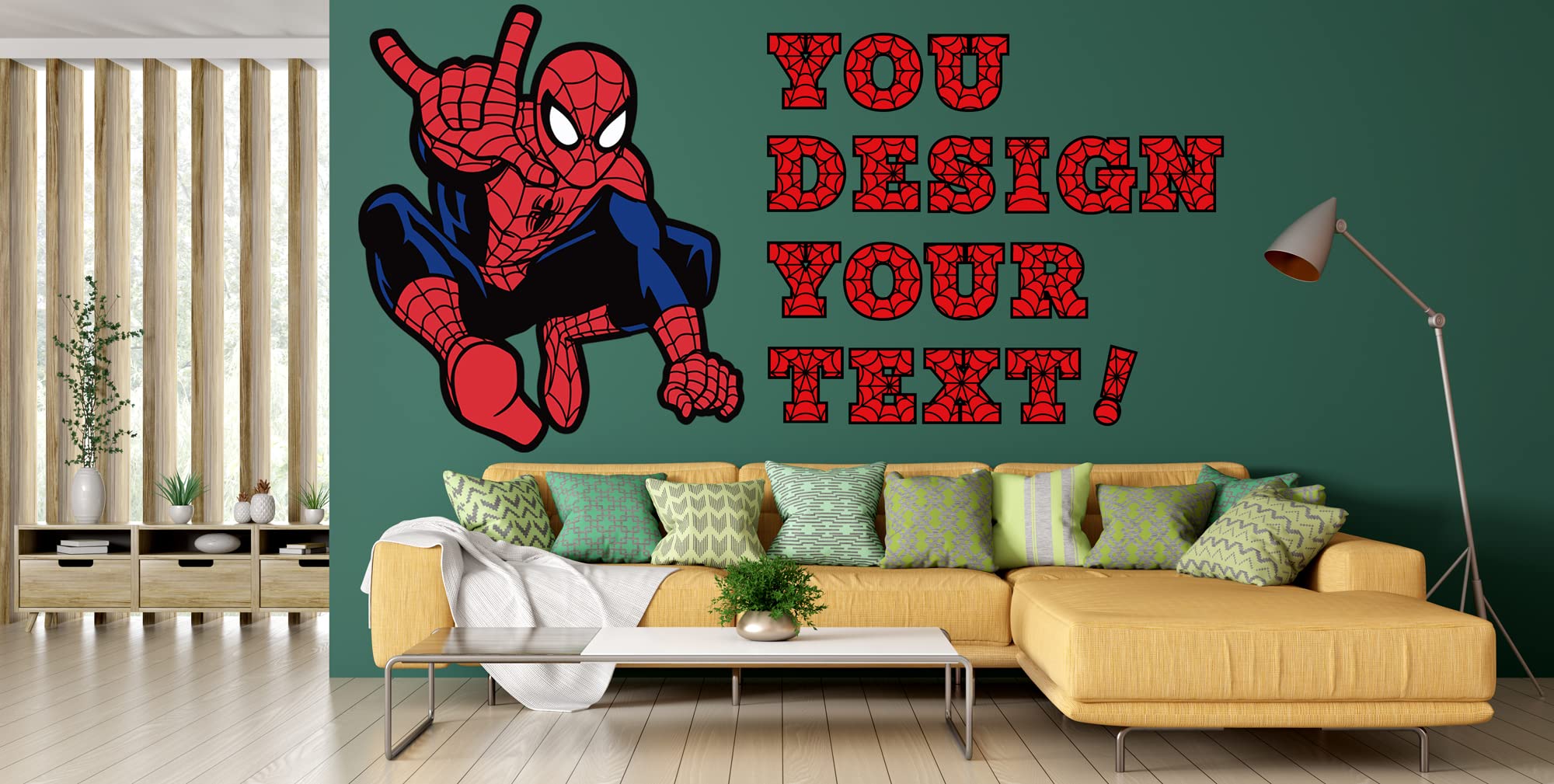 【3 Sizes】【You Design Your Text】17.7"W x 20.5"H Wall Decal with 26 Letters Wall Decor Wall Stickers Room Decorations for Bedroom Nursery Playroom Gifts - S Size, 45cm x 52cm