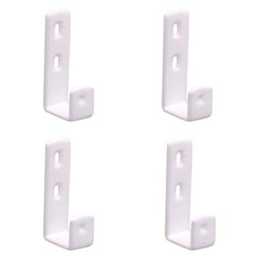 4pcs pvc coated bed ladder hooks, iron bunk bed ladder hooks brackets,heavy duty hook brackets for bed decoration tool