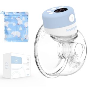 wearable breast pump hands free breast pump,2 modes,9 levels with massage and pumping mode rechargeable electric breast pump with breast pump bag