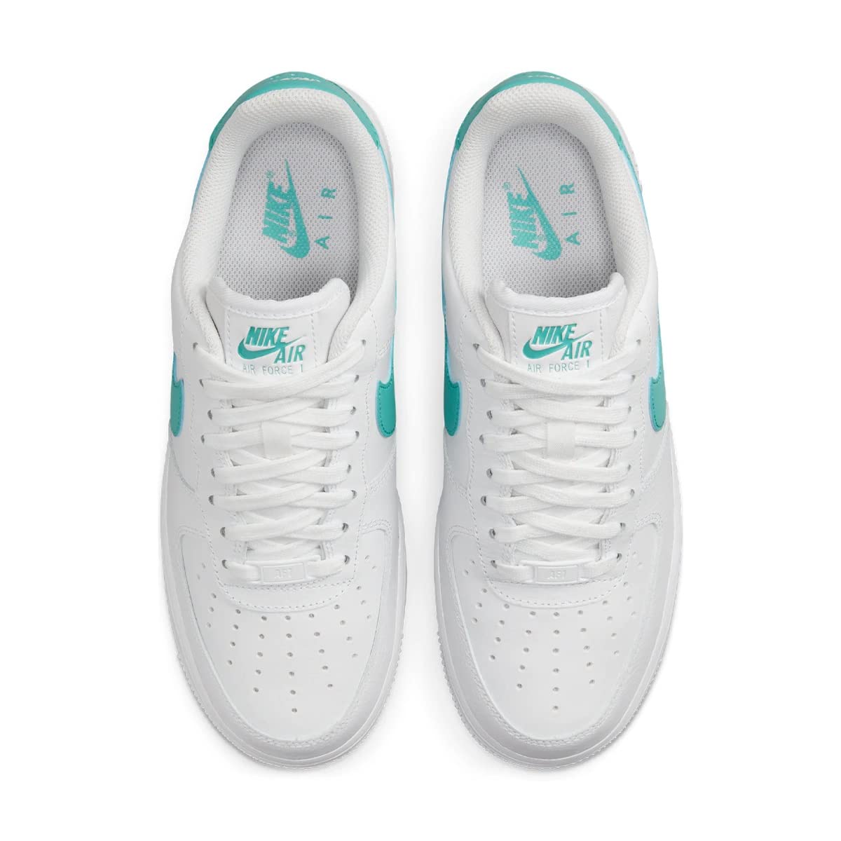 Nike Womens WMNS Air Force 1 Low DD8959 101 White/Washed Teal - Size 7.5W