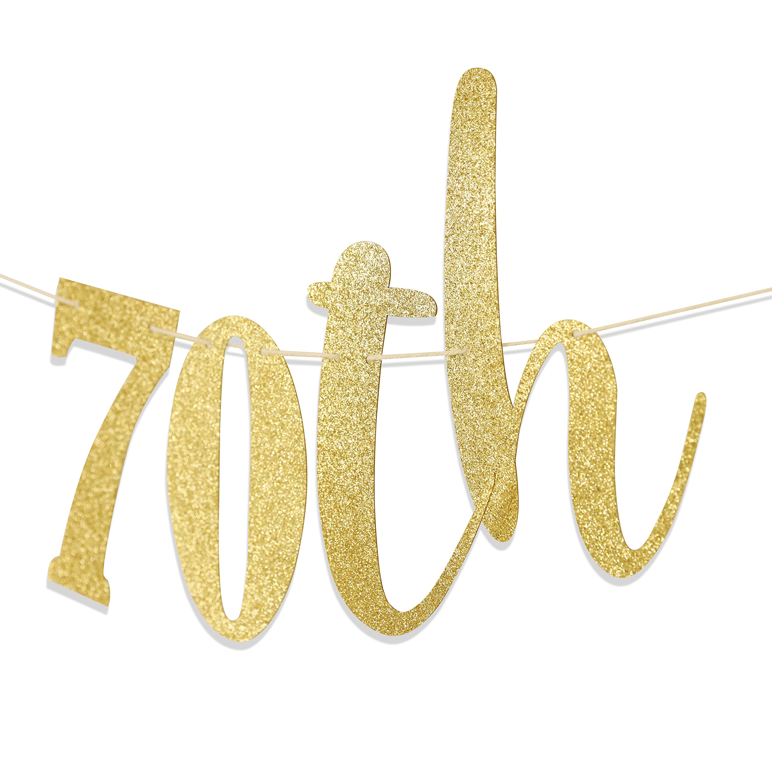 Happy 70th Birthday Banner - 70th Birthday Banner,70 Banner Gold,70th Anniversary Banner Gold,70th Birthday Banner for Women/men,happy 70th Birthday Banner Party Decorations
