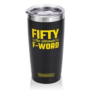 papamoona 50th birthday gifts for men funny, great gifts for women turning 50, gifts for women turning 50, gifts for turning 50 men, 50 year old gifts, 1973 birthday wine/coffee tumbler gift ideas