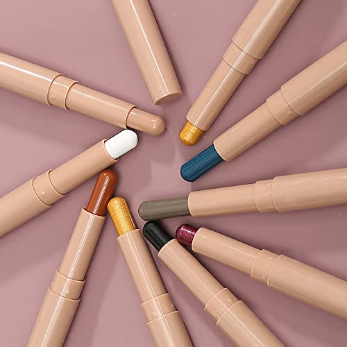 YXKJMN Putty Eyeshadow Stick Makeup Matte Cream Eyeshadow Crayon Highlighting Stick Cream Concealer Eyeshadow Pencil Concealer on Lower Lids(Putty)