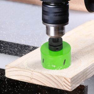 HLOFIZI 3-3/8 Inch Hole Saw Bi-Metal for Wood Metal Plastic with Arbor, Green