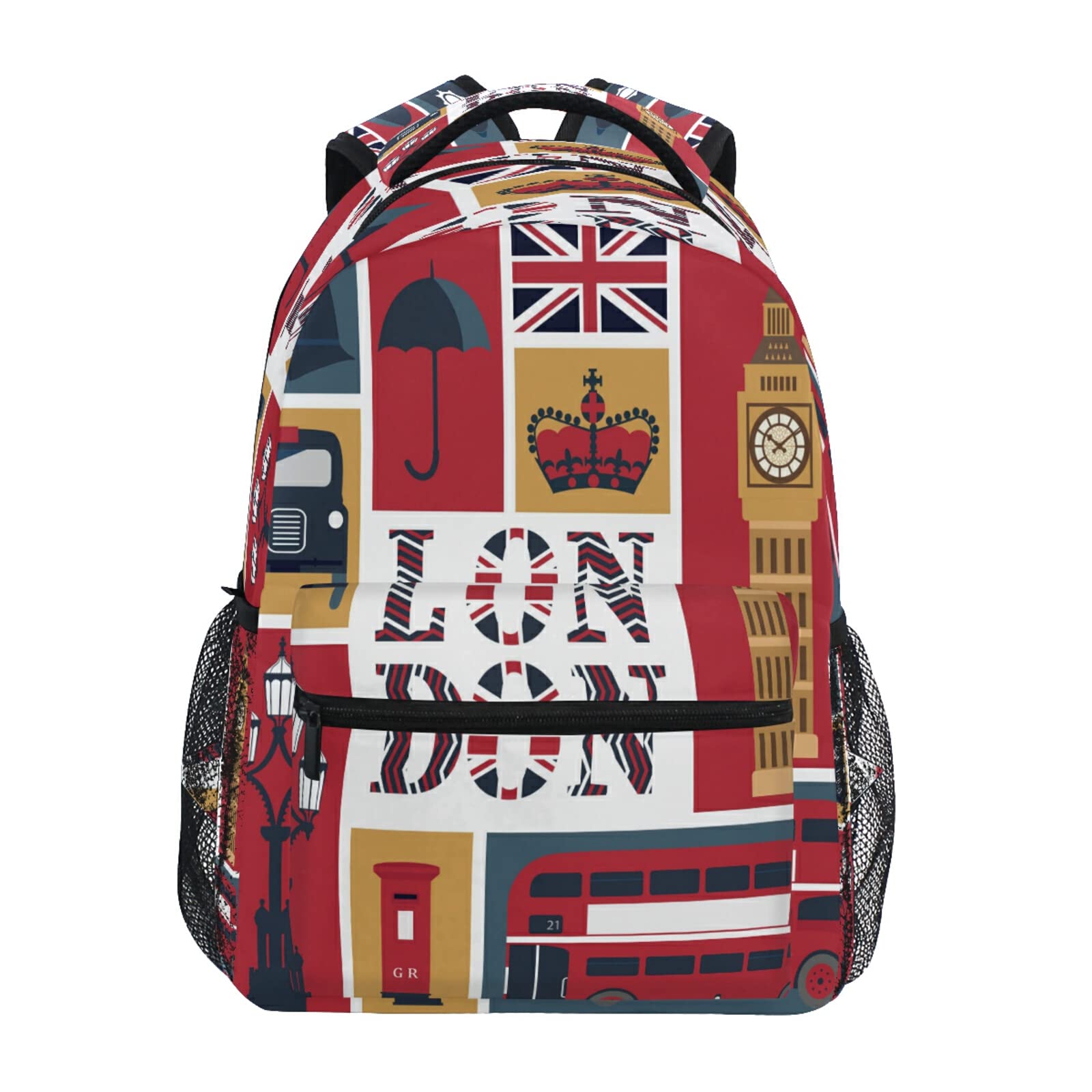 ALAZA British Flag Union Jack Big Ben Travel Laptop Backpack Business Daypack Fit 15.6 Inch Laptops for Women Men