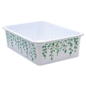 Teacher Created Resources Eucalyptus Large Plastic Storage Bin, Pack of 3