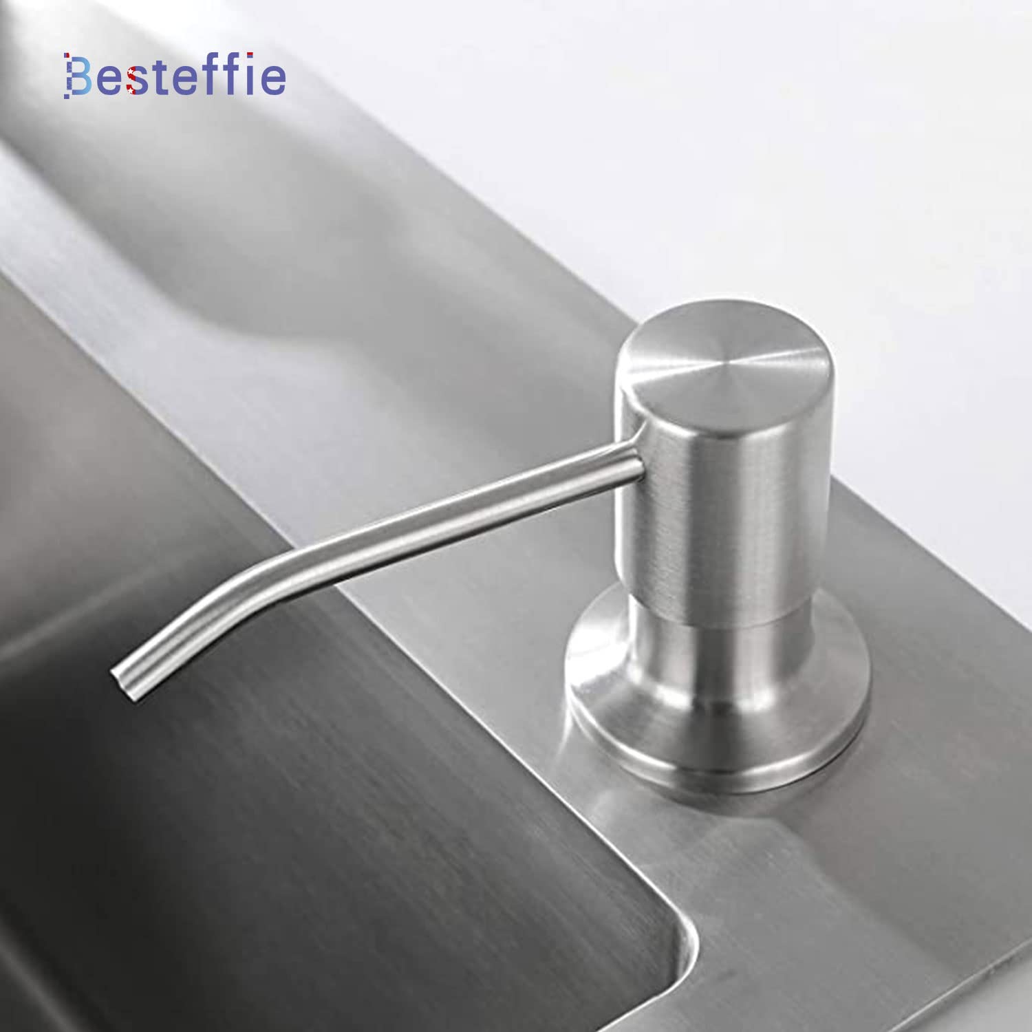 Soap Dispenser for Kitchen Sink,Kitchen soap Dispenser,47" Tube Connects Directly to Soap Bottle,No More Refills(Brushed Nickel).