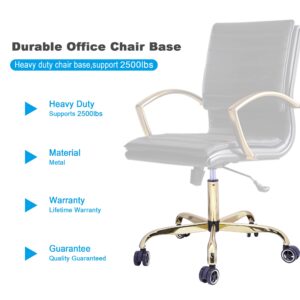 Frassie 28 Inch Office Chair Metal Base Replacement Heavy Duty Computer Chair Base Part with 5 Casters 1 Gas Lift Cylinder