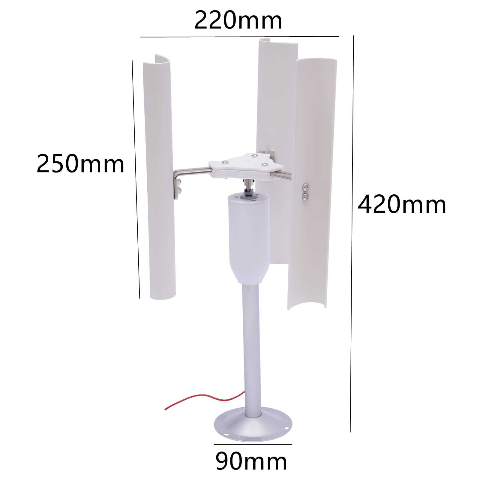 Wind Generator DIY Vertical Axis Wind Turbine Model Three-Phase Permanent Magnet Generator, for Teaching Physical Power Generation Principle