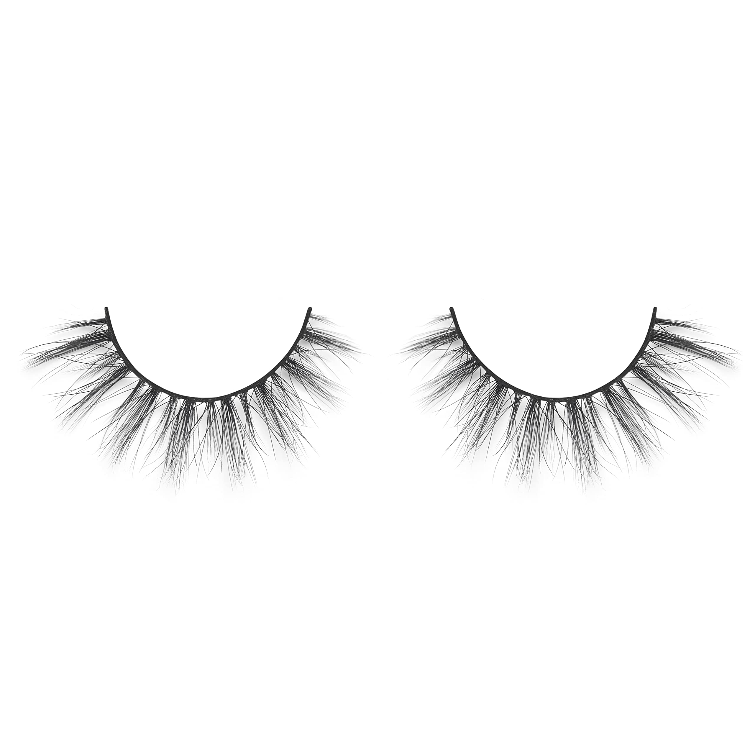Lilly Lashes Everyday Stripped Down Faux Mink Lashes False Eyelashes Natural Look Faux Wispy Lashes Mink Fake Eyelashes To Be Worn With Eye Glasses Natural Lashes 13 mm Reusable Up to 20 Times