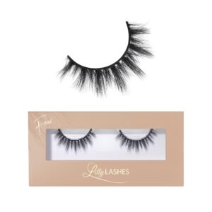 lilly lashes everyday miami faux mink lashes false eyelashes natural look faux wispy lashes mink natural lashes short lashes round shaped 13 mm length reusable up to 20 times