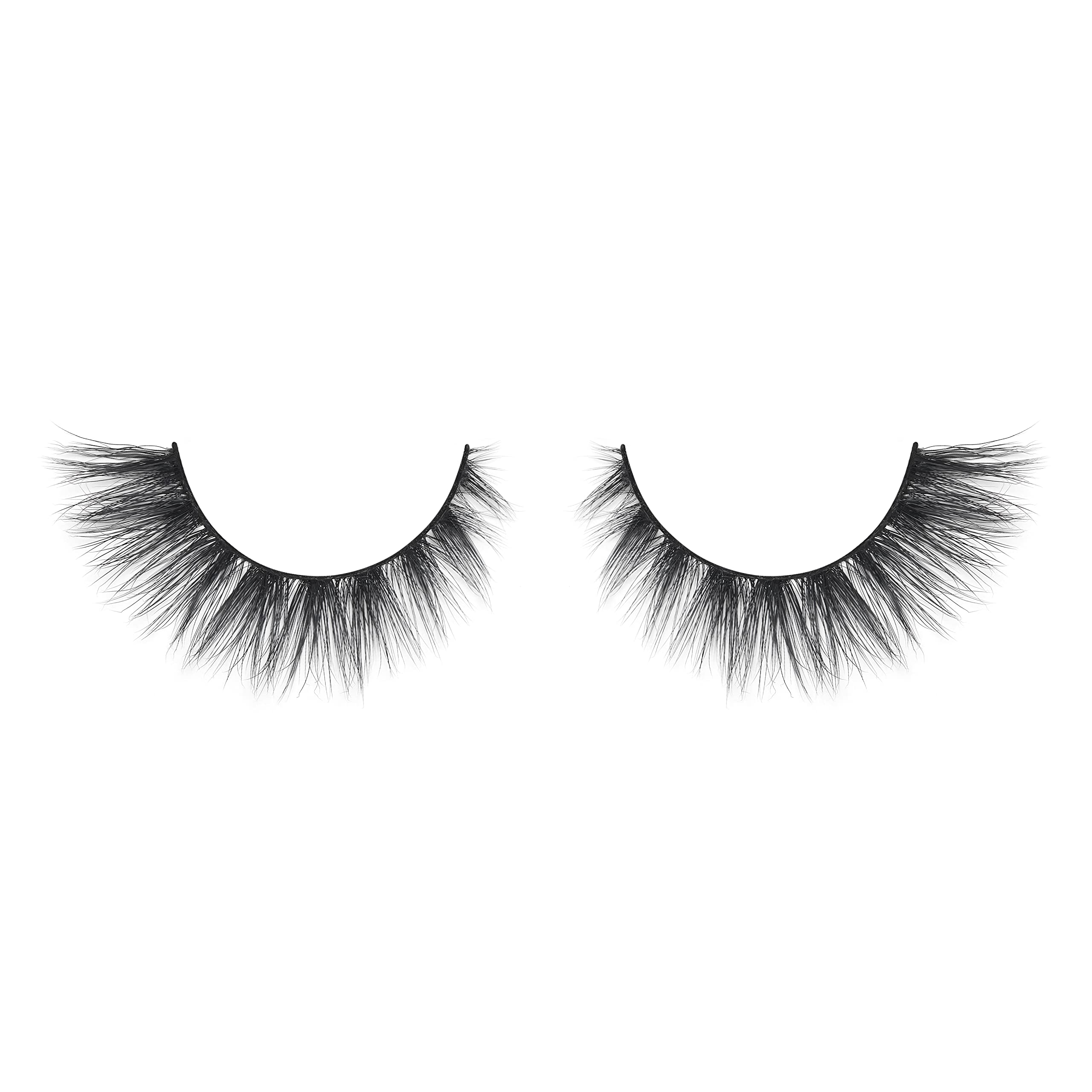 Lilly Lashes Everyday Naturale Faux Mink Lashes False Eyelashes Natural Look Wispy Lashes Cat Eye Lashes Short Lashes Flare Style Strip Lashes Natural Lashes 13 mm Reusable Up to 20 Times