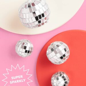 xo, Fetti Disco Ball Cake Topper - 4 Pieces | Birthday Supplies, Bday Cake Decoration, Last Disco Bachelorette Party