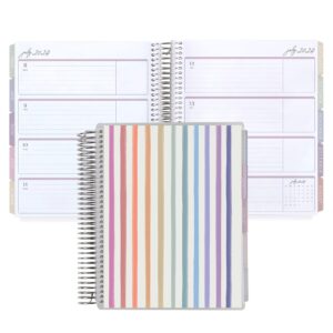 7" x 9" platinum spiral coiled life planner (july 2023 - june 2024) - colorblends classic cover + inspire interior pages. hourly weekly & monthly agenda by erin condren