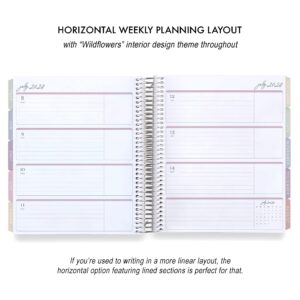 7" x 9" Platinum Spiral Coiled Life Planner (July 2023 - June 2024) - Colorblends Classic Cover + Inspire Interior Pages. Hourly Weekly & Monthly Agenda by Erin Condren