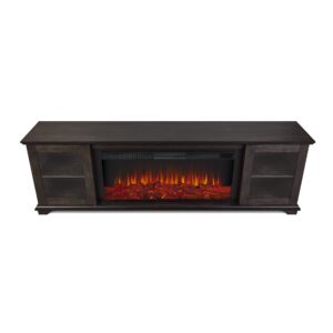 Benjamin Landscape Media Electric Fireplace in Weathered Wood by Real Flame