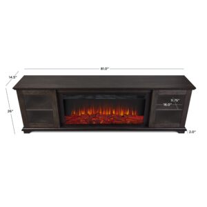 Benjamin Landscape Media Electric Fireplace in Weathered Wood by Real Flame