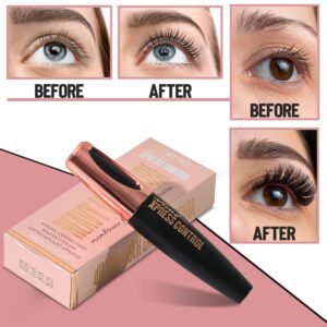 Secret Xpress Control 4D Silk Fiber Lash Mascara, Lengthening and Thick, Long Lasting, Waterproof & Smudge-Proof, All Day Exquisitely Full, Long, Thick, Smudge-Proof Eyelashes (2 Pack)