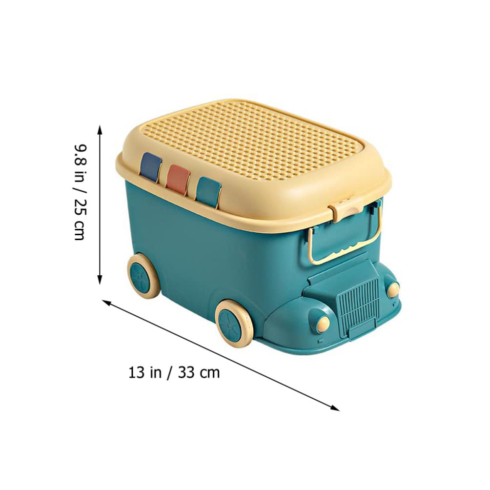 Garneck Plastic Storage Bins Kids Snack Container Toy Box Train Shaped Toy Storage Bin Toy Chest Kids Storage Organizer for Organizing Toys Blankets Books Games Toddler Snack Containers Toddler Toys